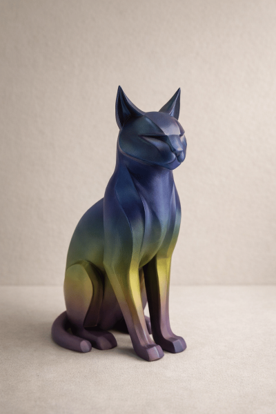 Rainbow Kedi Heykeli