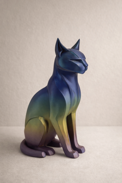 Rainbow Kedi Heykeli