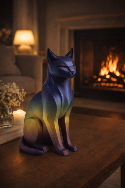 Rainbow Kedi Heykeli