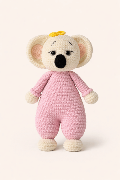 Koala Amigurumi Uyku Arkadaşı | Organik Bebek Oyuncağı