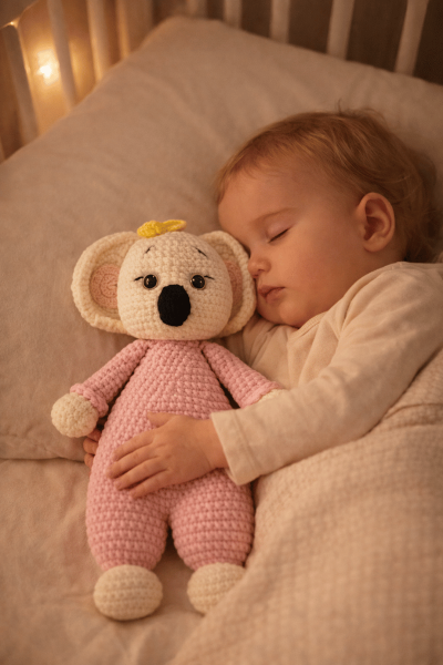 Koala Amigurumi Uyku Arkadaşı | Organik Bebek Oyuncağı