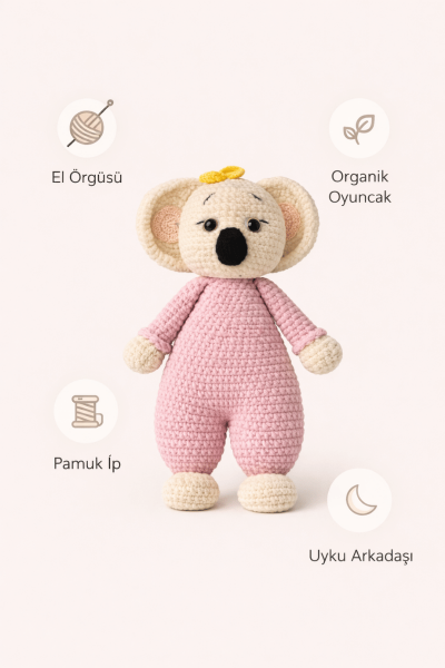 Koala Amigurumi Uyku Arkadaşı | Organik Bebek Oyuncağı