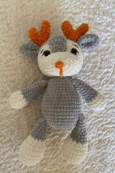 Geyik Amigurumi Uyku Arkadaşı | Organik Bebek Oyuncağı