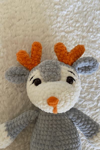 Geyik Amigurumi Uyku Arkadaşı | Organik Bebek Oyuncağı