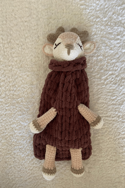Geyik Amigurumi Uyku Arkadaşı Organik Bebek Oyuncağı