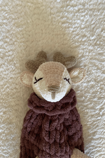 Geyik Amigurumi Uyku Arkadaşı Organik Bebek Oyuncağı