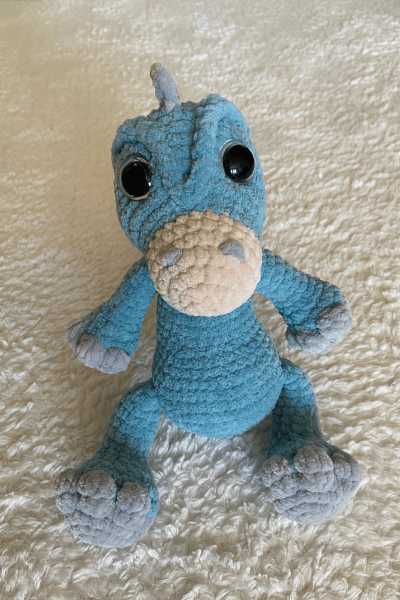 Dinozor Amigurumi Uyku Arkadaşı | Organik Bebek Oyuncağı