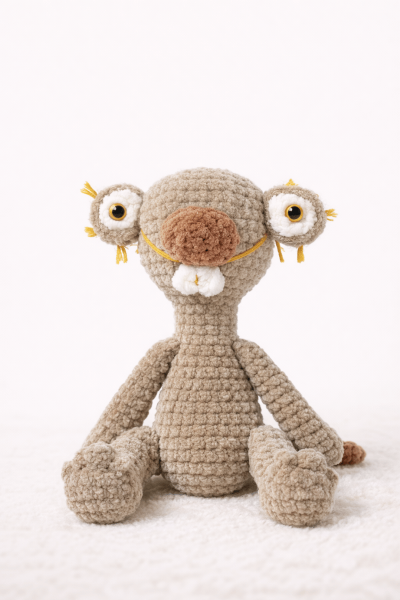 Sloth Amigurumi Uyku Arkadaşı | Organik Bebek Oyuncağı