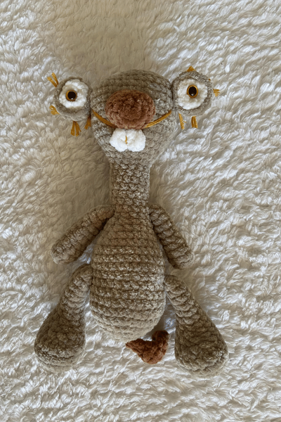 Sloth Amigurumi Uyku Arkadaşı | Organik Bebek Oyuncağı