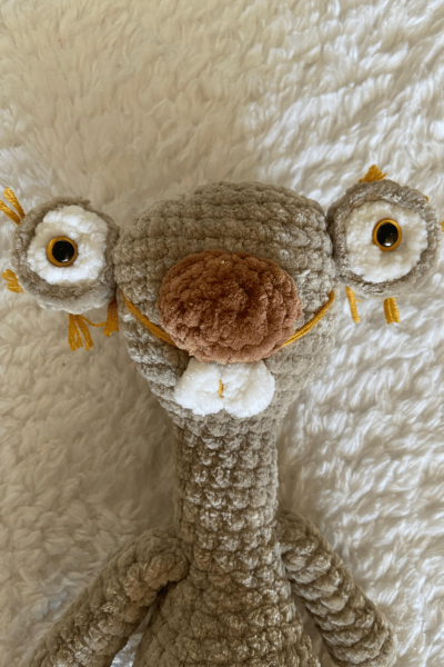 Sloth Amigurumi Uyku Arkadaşı | Organik Bebek Oyuncağı
