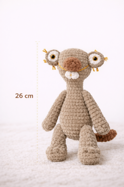 Sloth Amigurumi Uyku Arkadaşı | Organik Bebek Oyuncağı