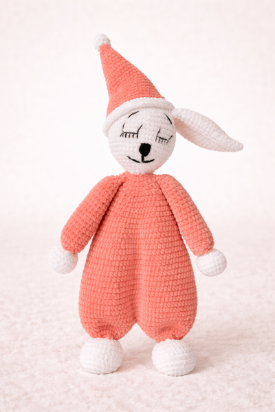 Tavşan Amigurumi Uyku Arkadaşı | Organik Bebek Oyuncağı