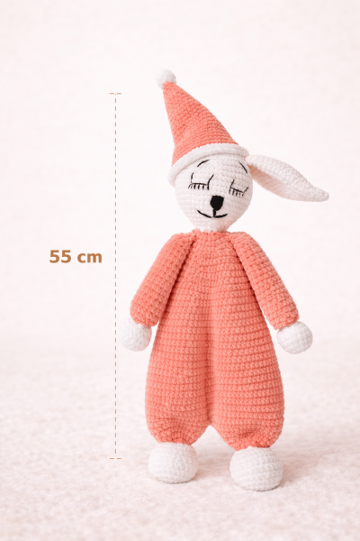 Tavşan Amigurumi Uyku Arkadaşı | Organik Bebek Oyuncağı