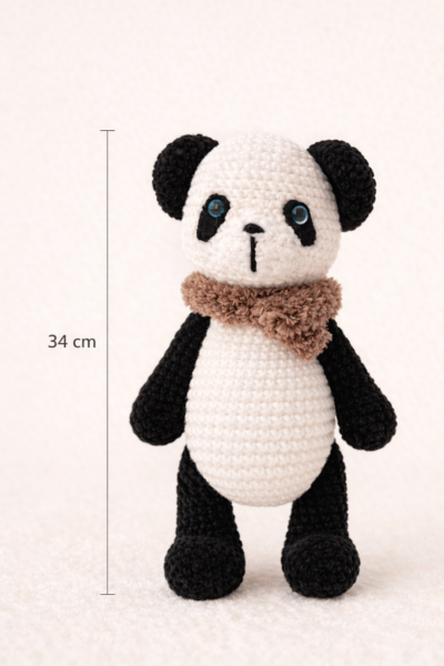 Panda Amigurumi Uyku Arkadaşı | Organik Bebek Oyuncağı