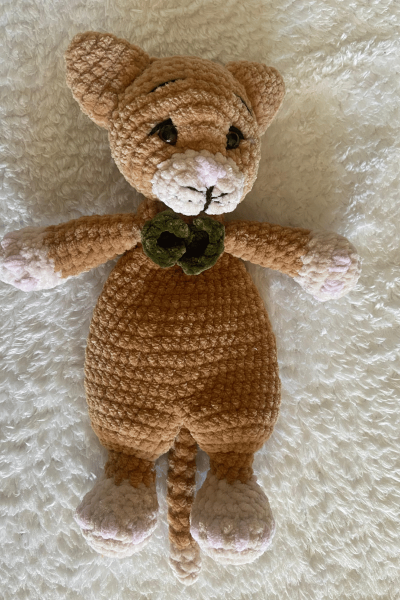 Kedi Amigurumi Uyku Arkadaşı | Organik Bebek Oyuncağı