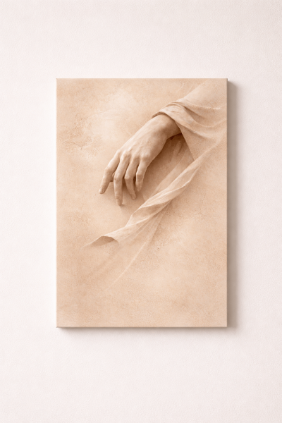 Marble Hand Kanvas Tablo