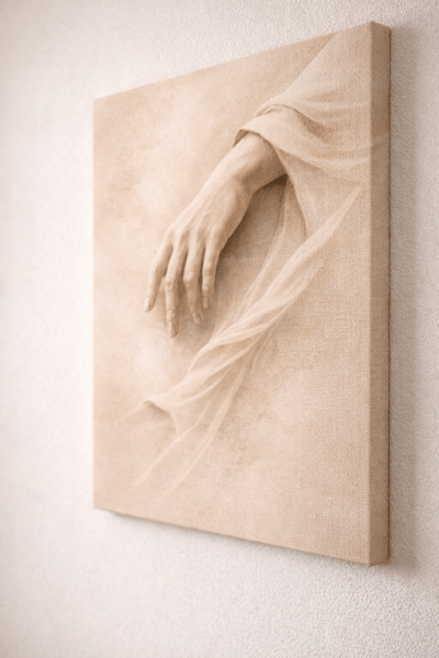 Marble Hand Kanvas Tablo