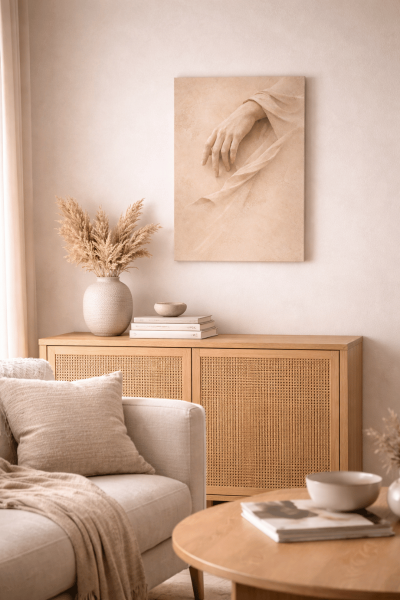 Marble Hand Kanvas Tablo