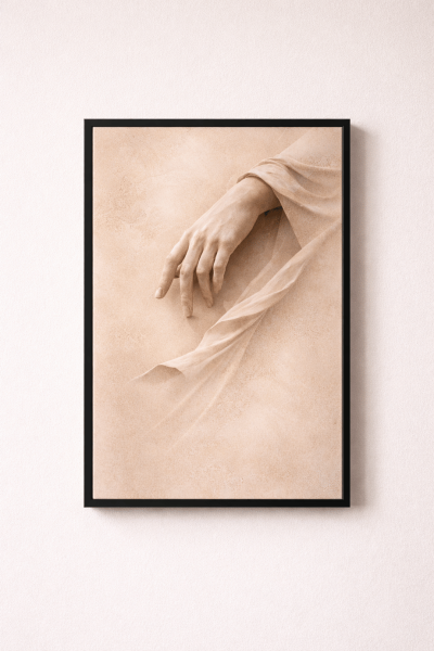 Marble Hand Kanvas Tablo