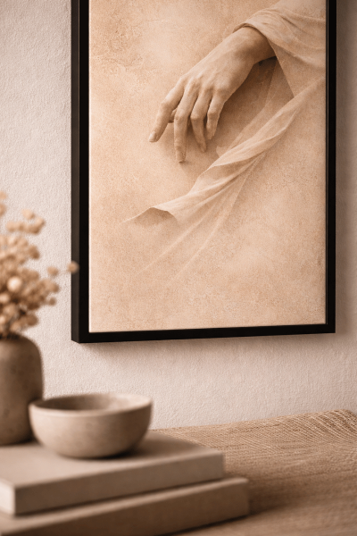 Marble Hand Kanvas Tablo