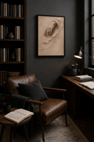 Marble Hand Kanvas Tablo